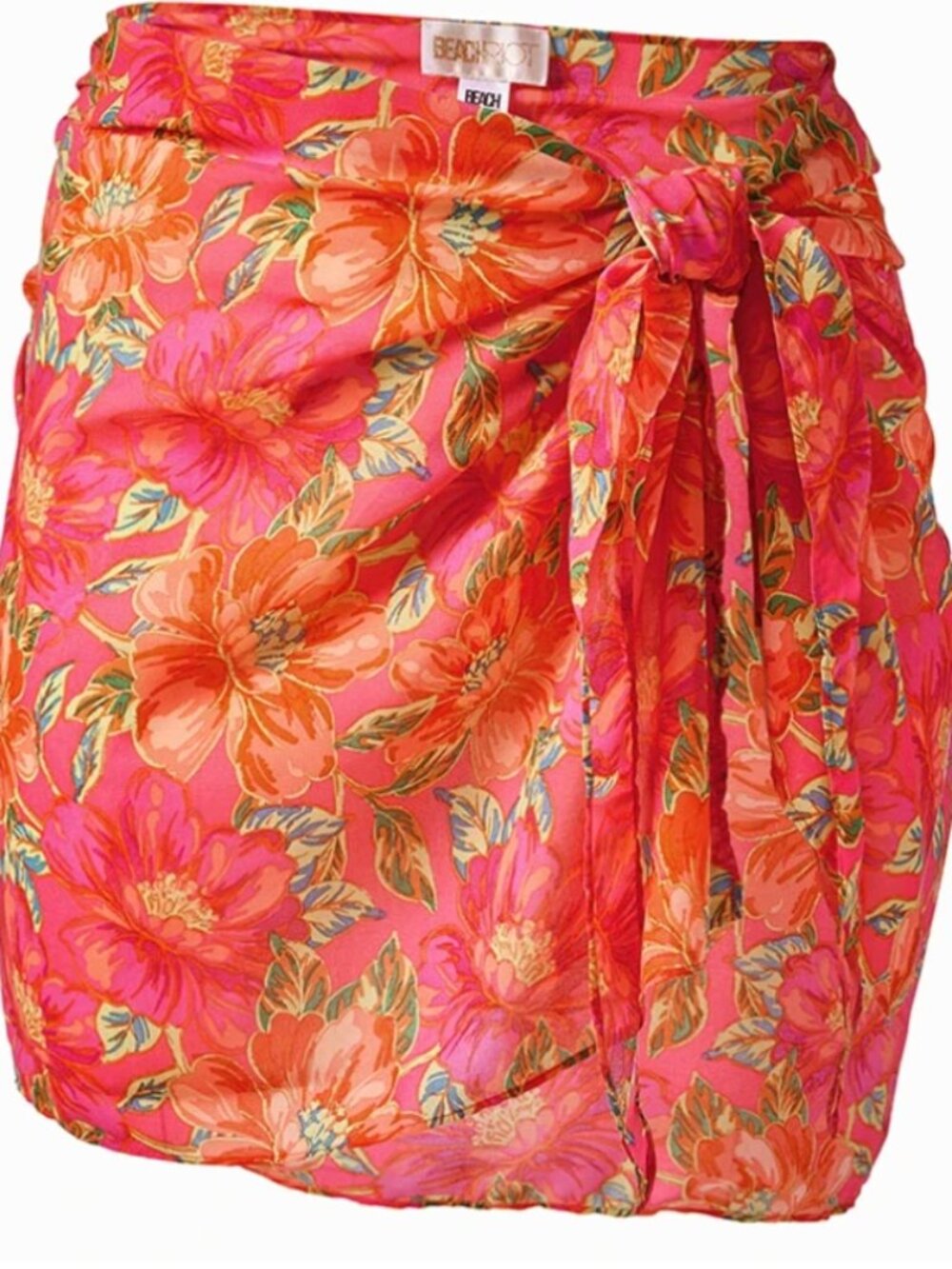 Beach Riot Melanie Sarong Miami Peony Floral Cover Up One Size